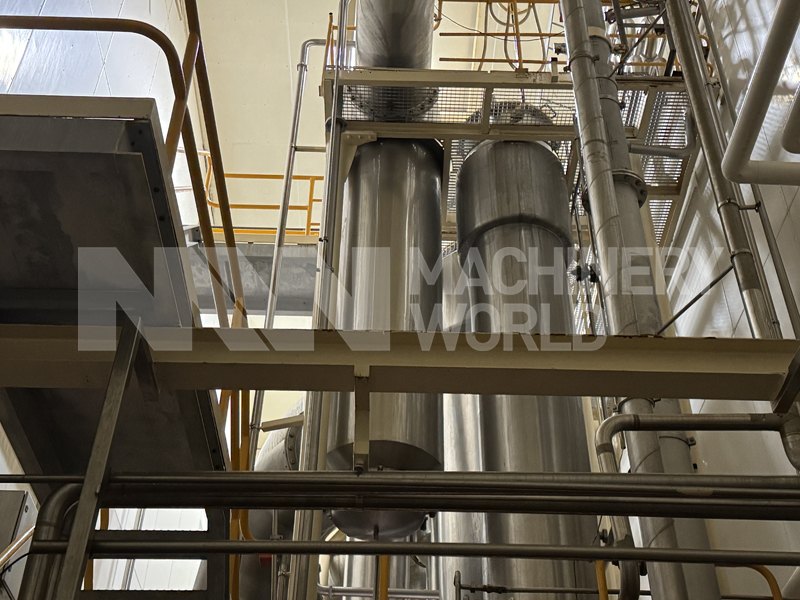 17,000 LPH Scheffers 4-Effect TVR Evaporator with Mora Horizontal V-Bottom Box Dryer Plant