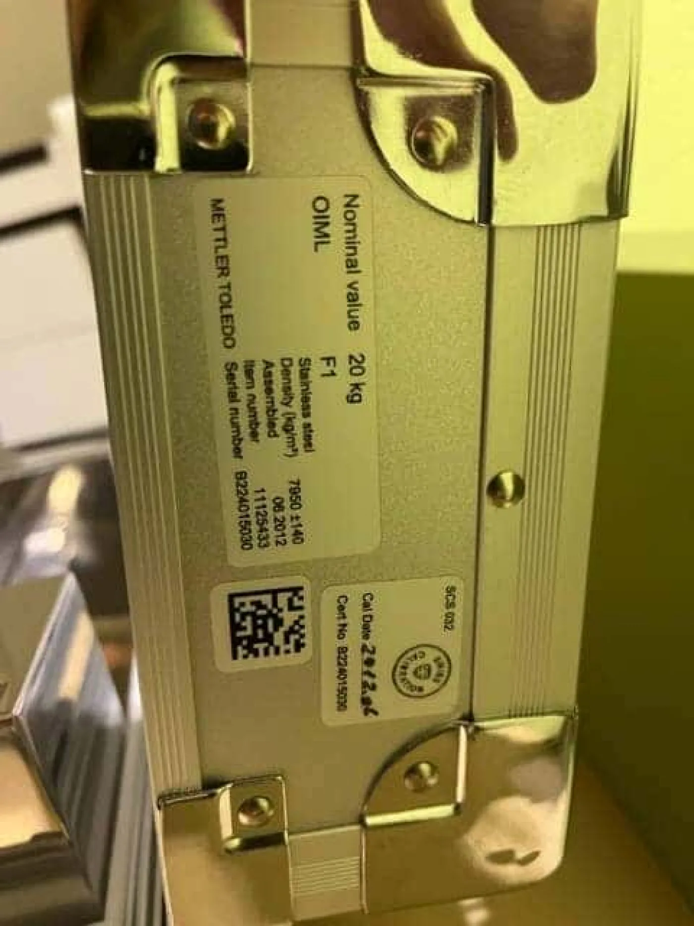 Inox Klasse F1 OIML 20 kg IJkgewicht - 4