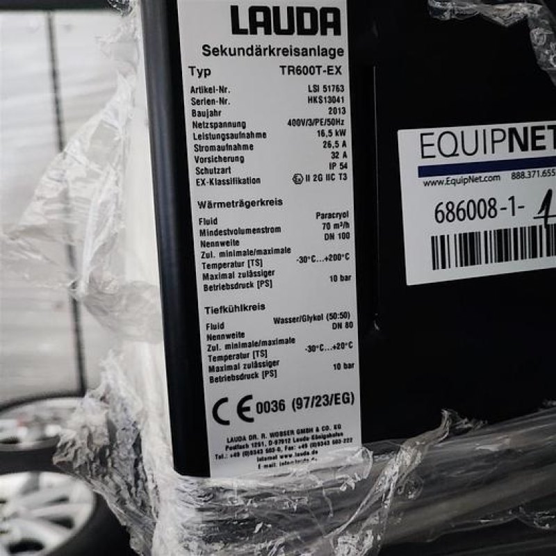 LAUDA TR600K-EX Process Temperature Control Unit – Stage 2 ungebraucht – Baujahr 2013 – ATEX
