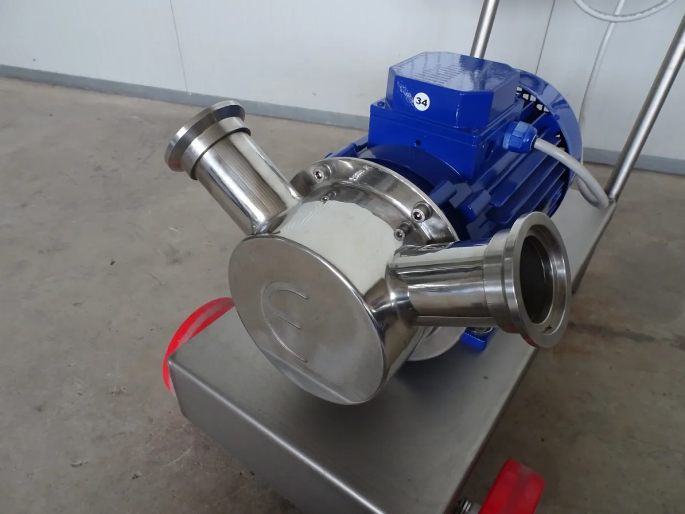 PUMP – ELECTRIC PUMP IN STAINLESS STEEL WITH FOOD NEOPRENE IMPELLER MOD. EURO 60 1 SPEED 380 VOLT THREE PHASE NEW MACHINE - 4