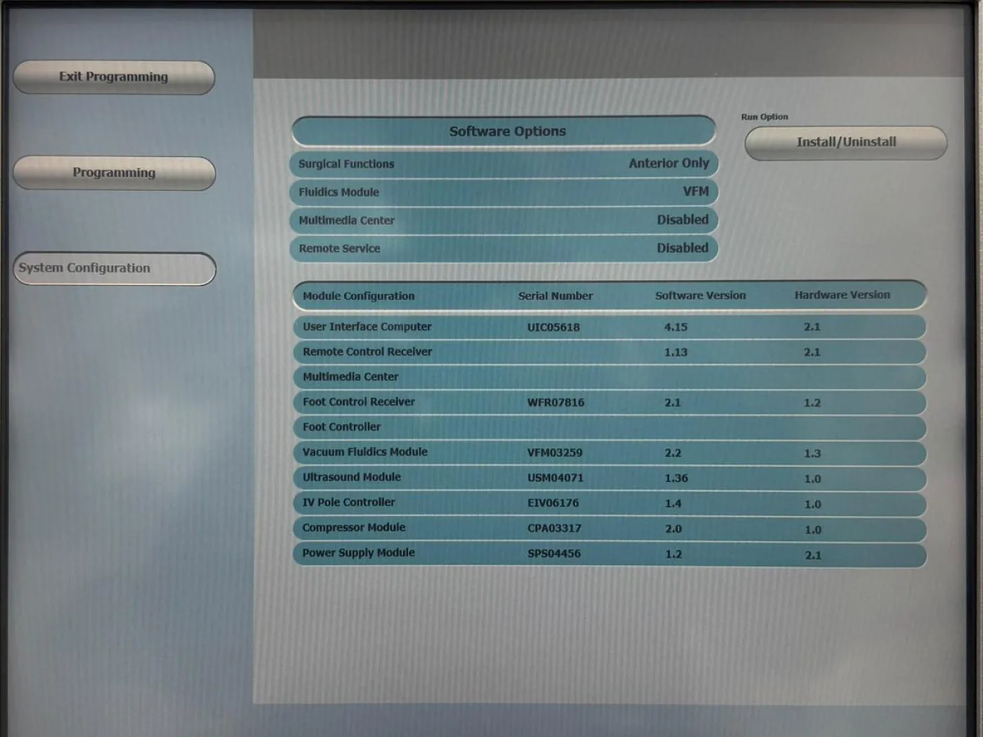 Bausch & Lomb Stellaris Phacoemulsifier SKU BL11110 100027066 YOM: 2014 - 6