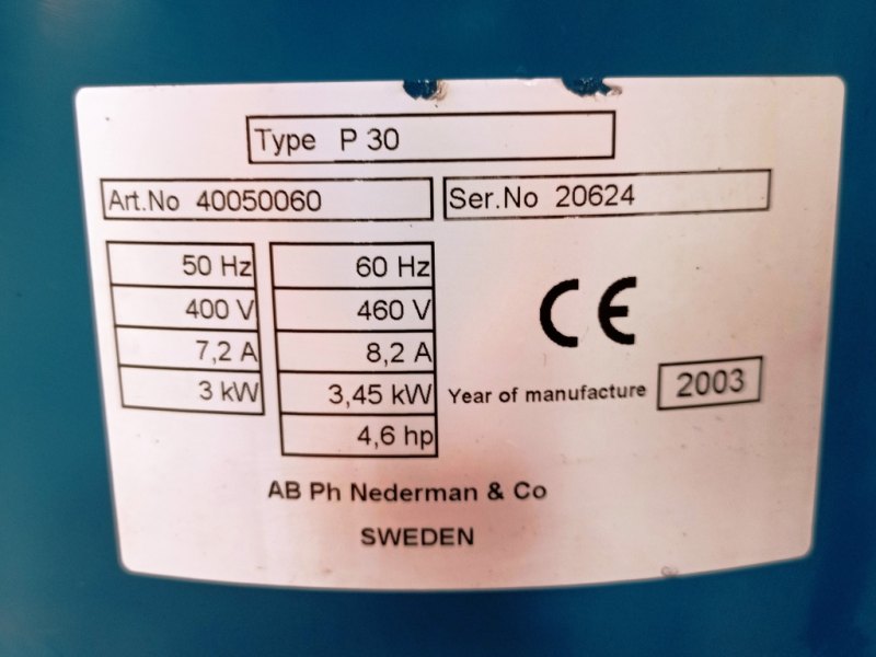 ASPIRAPOLVERE AD ALTO VUOTO – NEDERMAN – MOD. P30