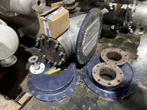 USED STAINLESS STEEL TUBULAR EXCHANGER 32 M2