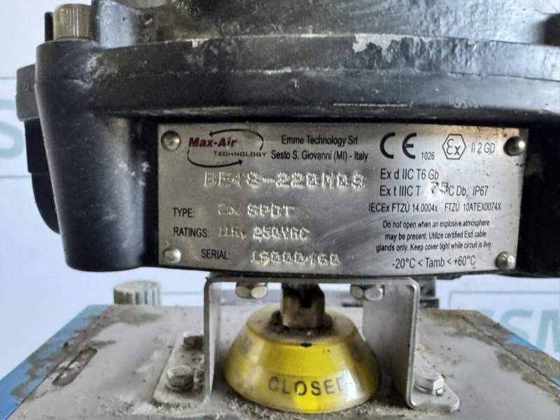 2019 EVAC / Max-Air Pneumatically Actuated Ball Valve Assembly