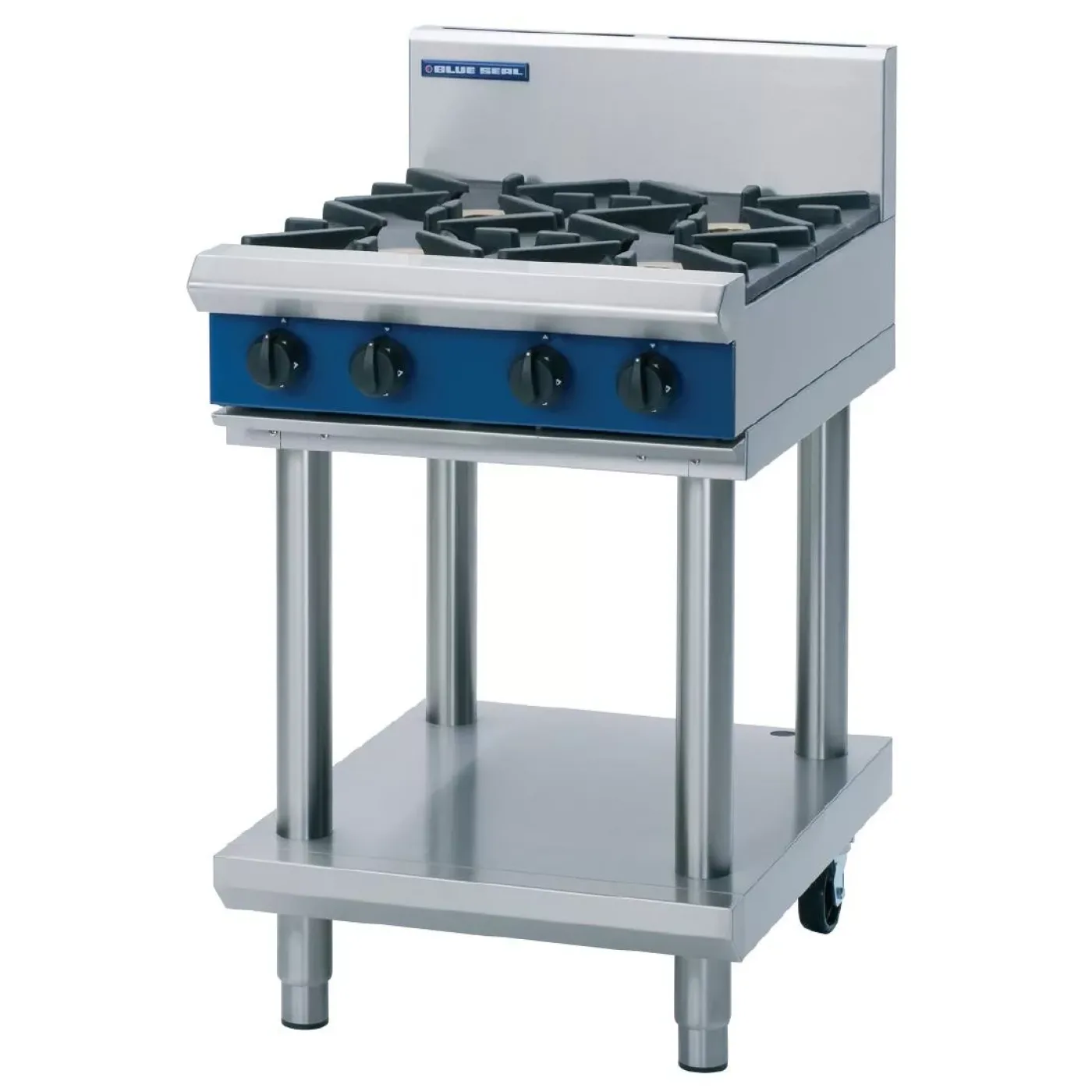 Blue Seal Evolution Cooktop 4 Open Burners Nat Gas on Stand 600mm G514D-LS/N - islandcatering - 2