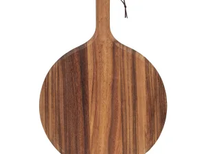 Tala Round Pizza Paddle in Natural Acacia - islandcatering
