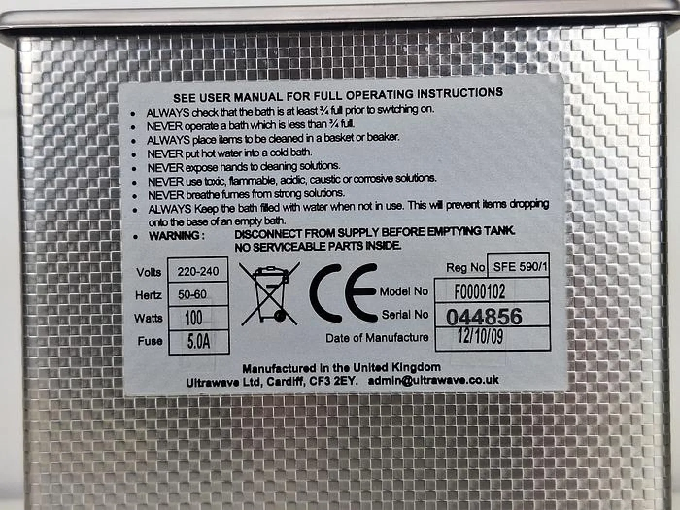 Ultrawave Ultrasonic cleaner - 3