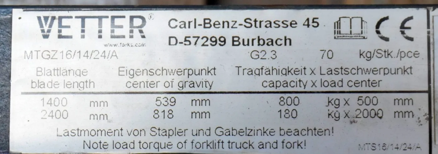 Teleskopgabel Vetter MTGZ16/14/24/A () - 4