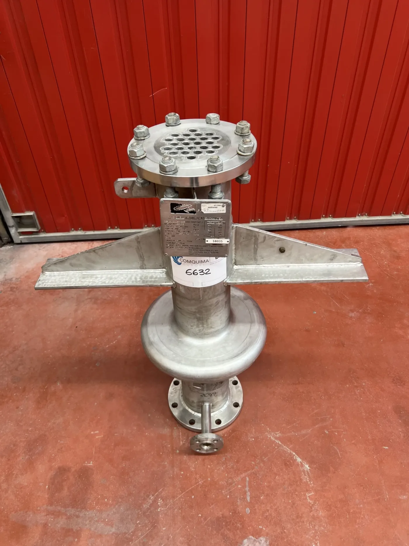 USED TUBULAR EXCHANGER 1.2 M2 STAINLESS STEEL 316L - 2