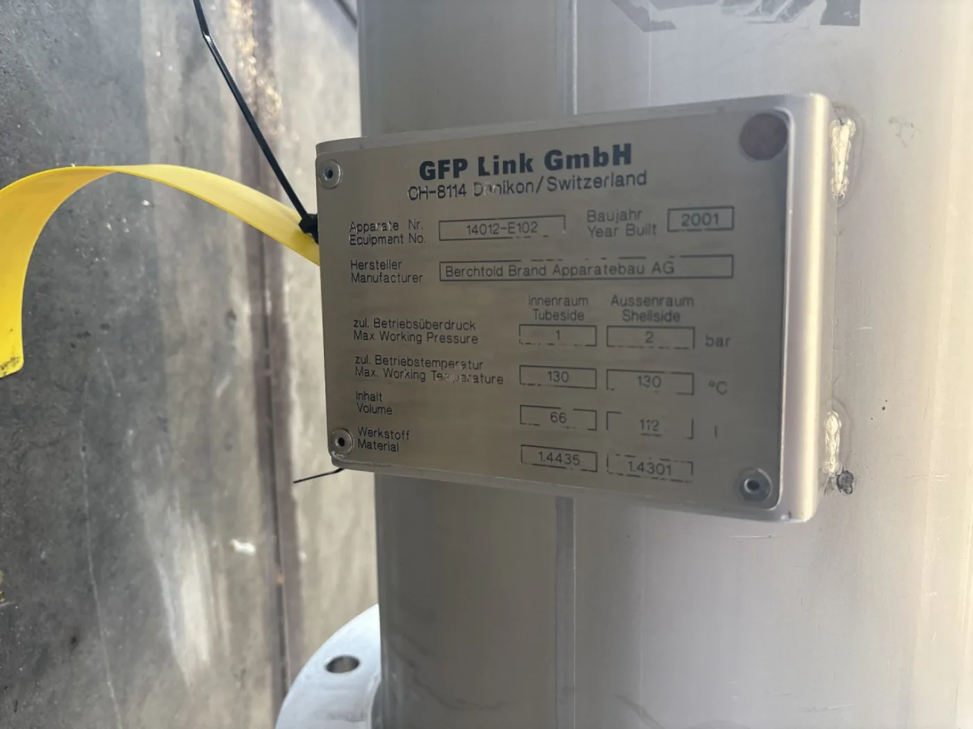 GFP Link GmbH Batch evaporator, natural + forced circulation (3 configs in 1 plant) - Falling film evaporator - 2