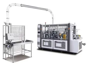 Máquina automática para fabricar vasos de papel con doble plato giratorio JDSMS-C600M