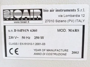 CAPPA STERILE – BIO AIR INSTRUMENTS – MOD. MARS