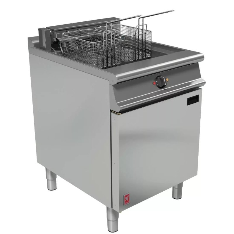 Falcon Dominator Single Tank Twin Basket Free Standing Electric Fryer E3860 - islandcatering