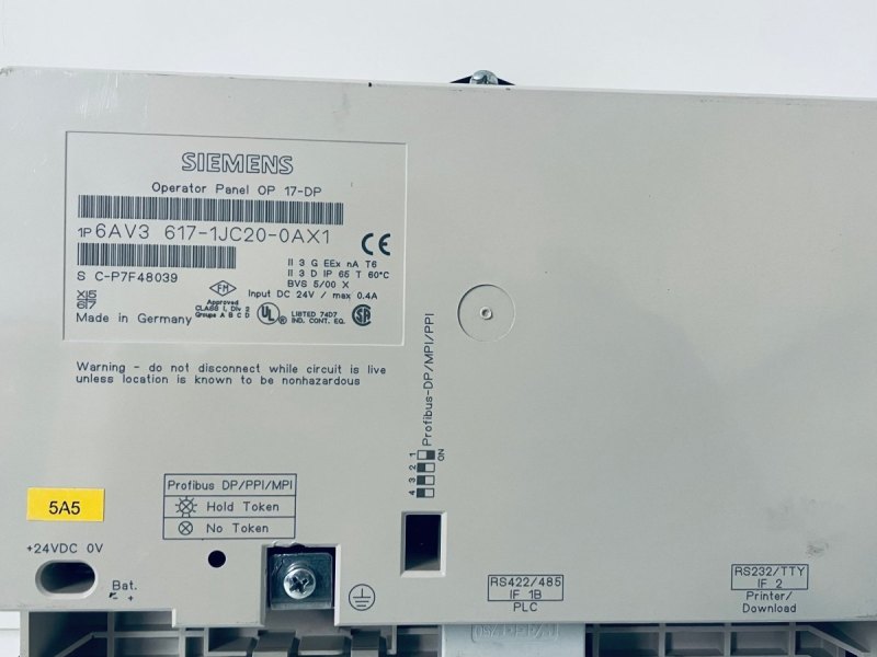 Siemens SIMATIC OP 17-DP 6AV3617-1JC20-0AX1 C-P7F48039