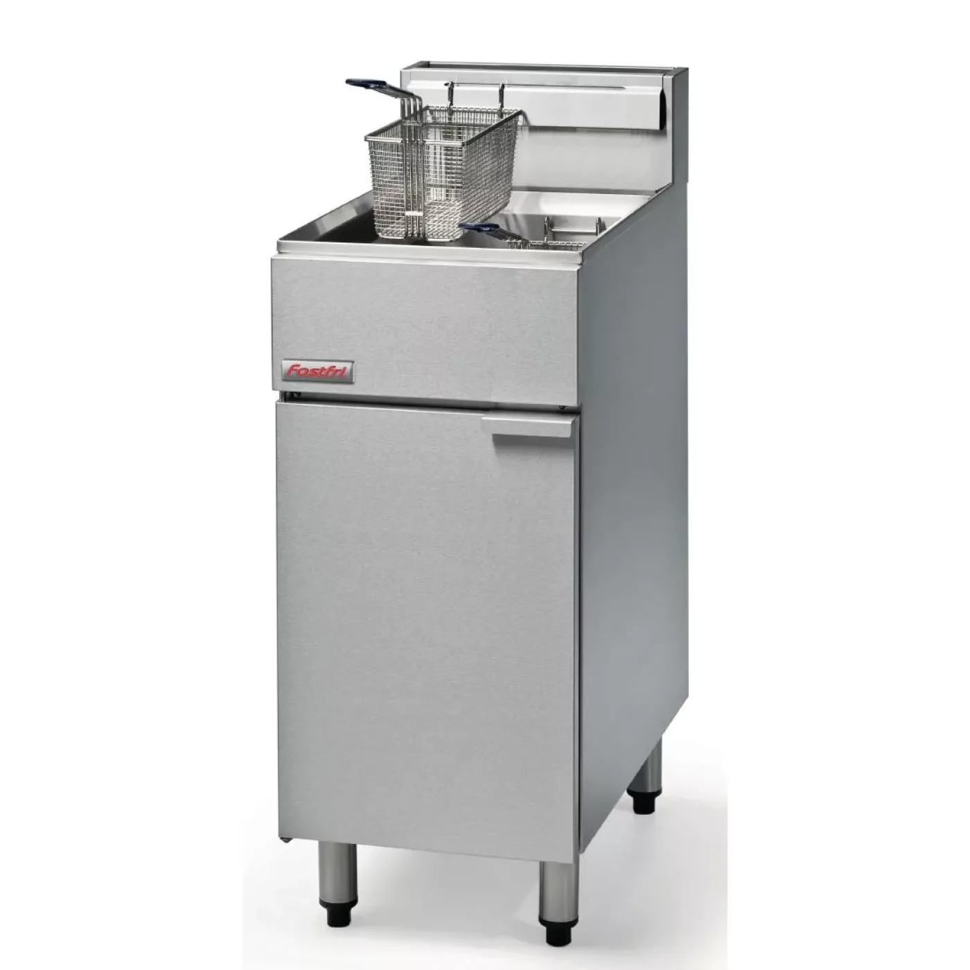 Blue Seal Fastfri Single Tank Twin Basket Free Standing Natural Gas Fryer FF18 - islandcatering - 1