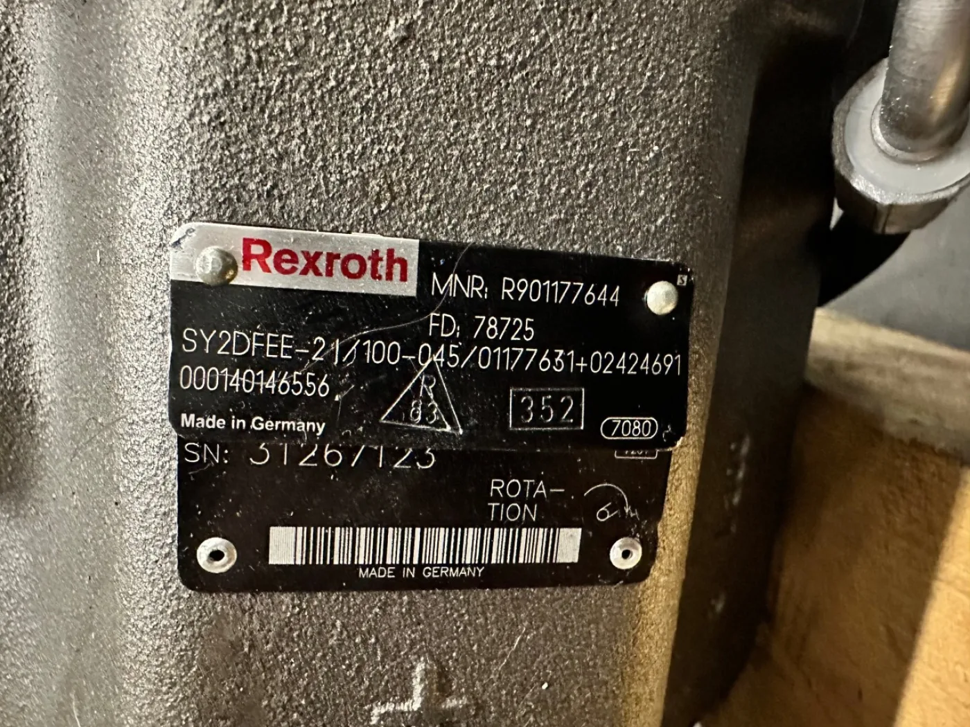 Rexroth Hydraulische-Einzelpumpe 901177644 - 3