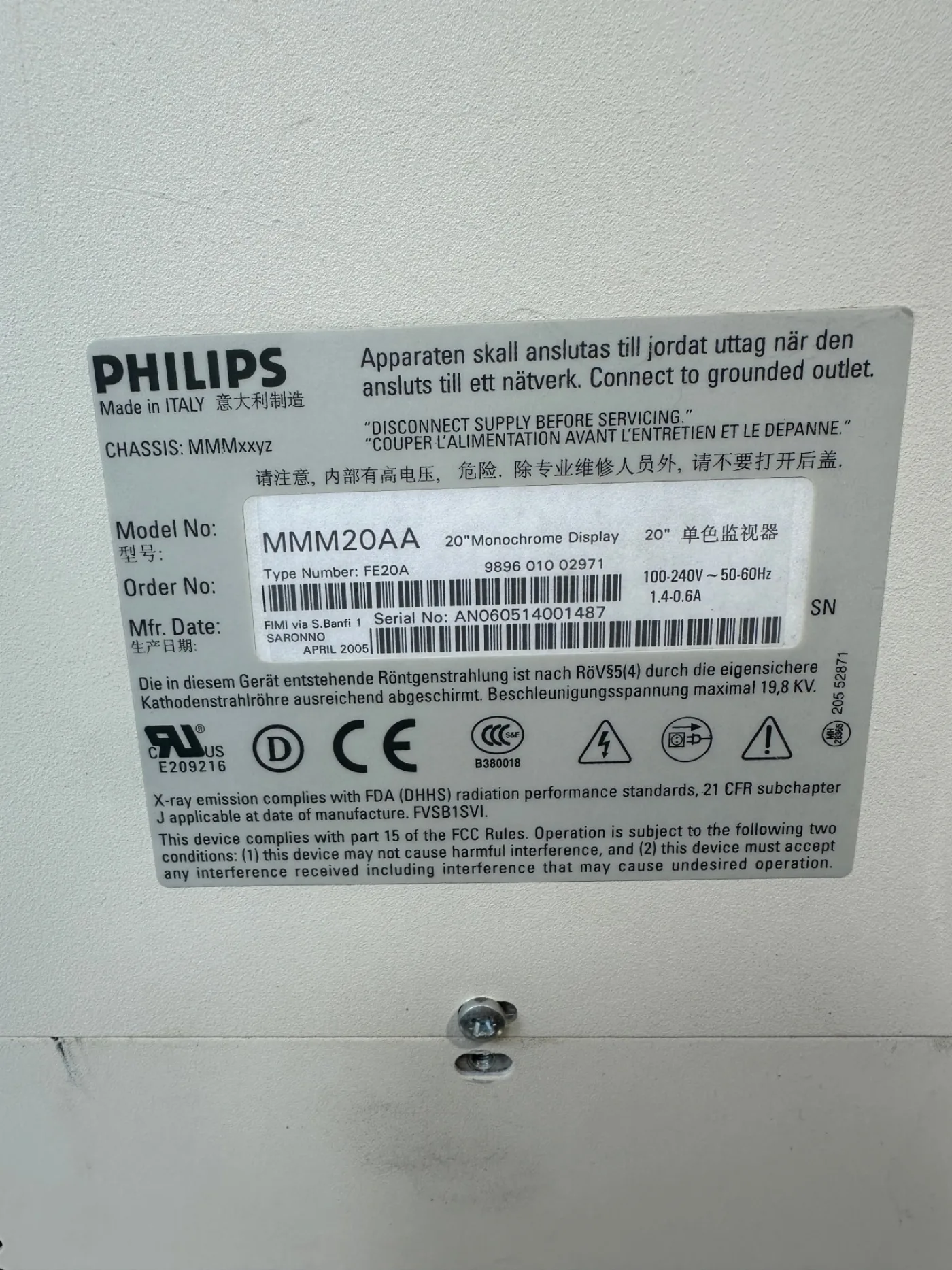 Philips MMM20AA Befundungsmonitor - 2
