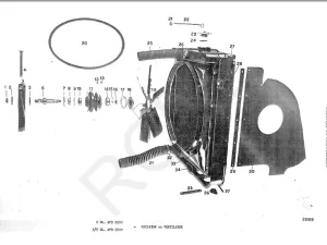 Lager (cup+cone) ventilator achterzijde