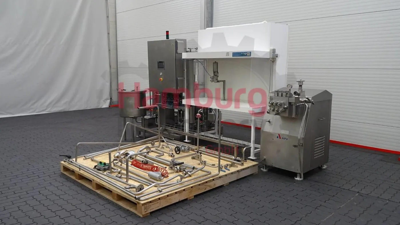 UHT Pilot plant with aseptic homogeniser and filling chamber - APV UHT pilot + Gaulin 396 MCP 4-2,5TBS - 3