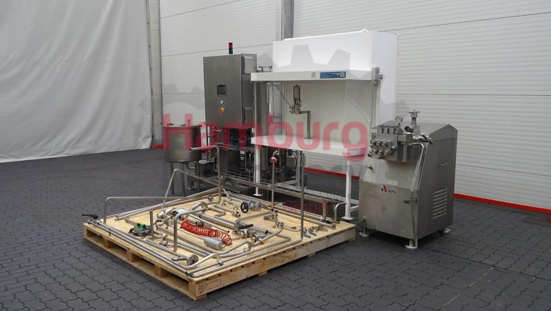 UHT Pilot plant with aseptic homogeniser and filling chamber - APV UHT pilot + Gaulin 396 MCP 4-2,5TBS