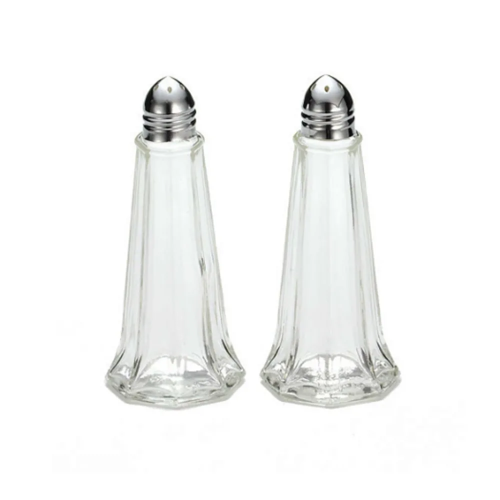 Table Craft 30ml Eiffel Tower Salt and Pepper Shaker, Glass with Chrome Plated Tops (83T) x 12 - islandcatering