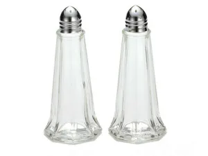 Table Craft 30ml Eiffel Tower Salt and Pepper Shaker, Glass with Chrome Plated Tops (83T) x 12 - islandcatering