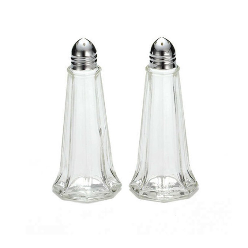 Table Craft 30ml Eiffel Tower Salt and Pepper Shaker, Glass with Chrome Plated Tops (83T) x 12 - islandcatering