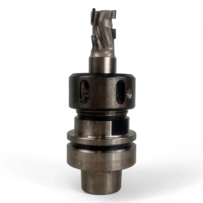 HSK 63 F Spannzangenfutter mit austauschbaren Spannzangen und DIA Fräser Ø 22 mm, L=34 mm, Z=3