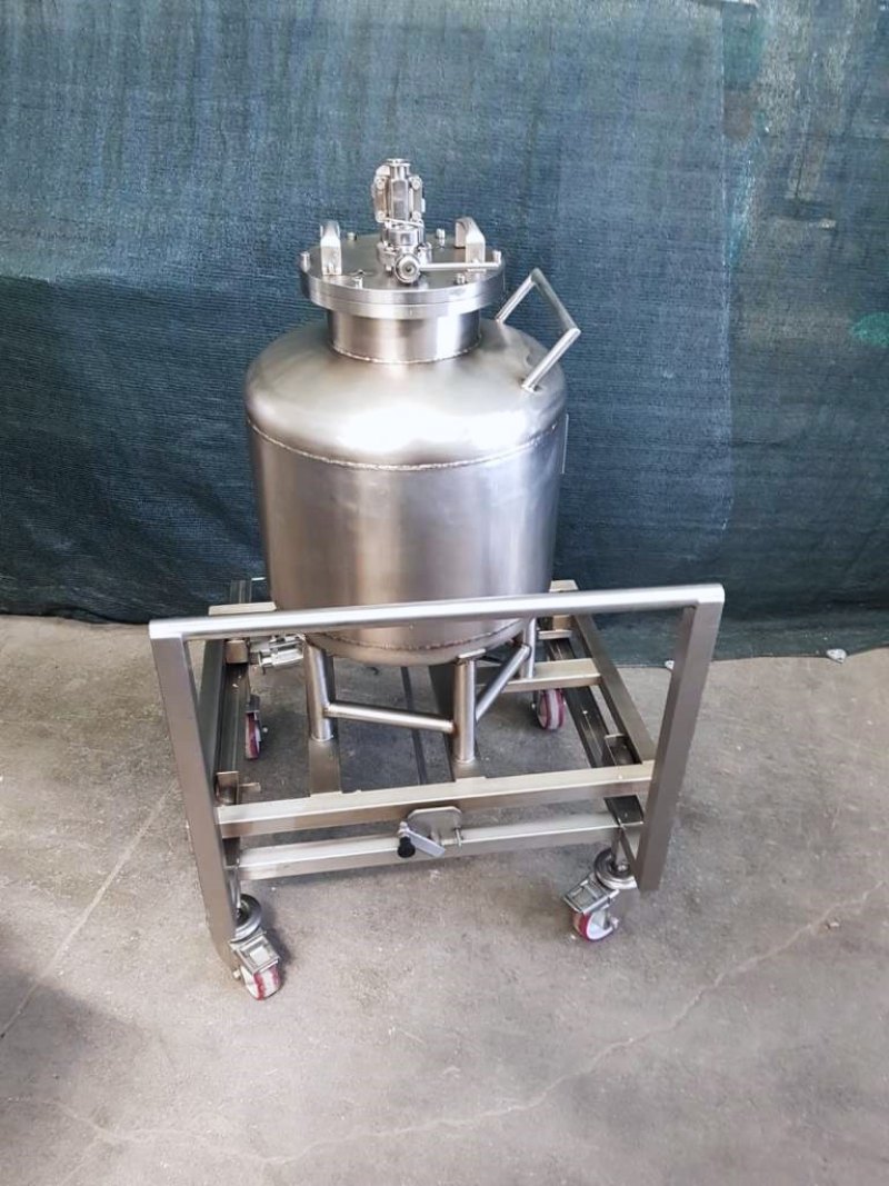 SERBATOIO AUTOCLAVABILE CARRELLATO – MOD. 100 LT