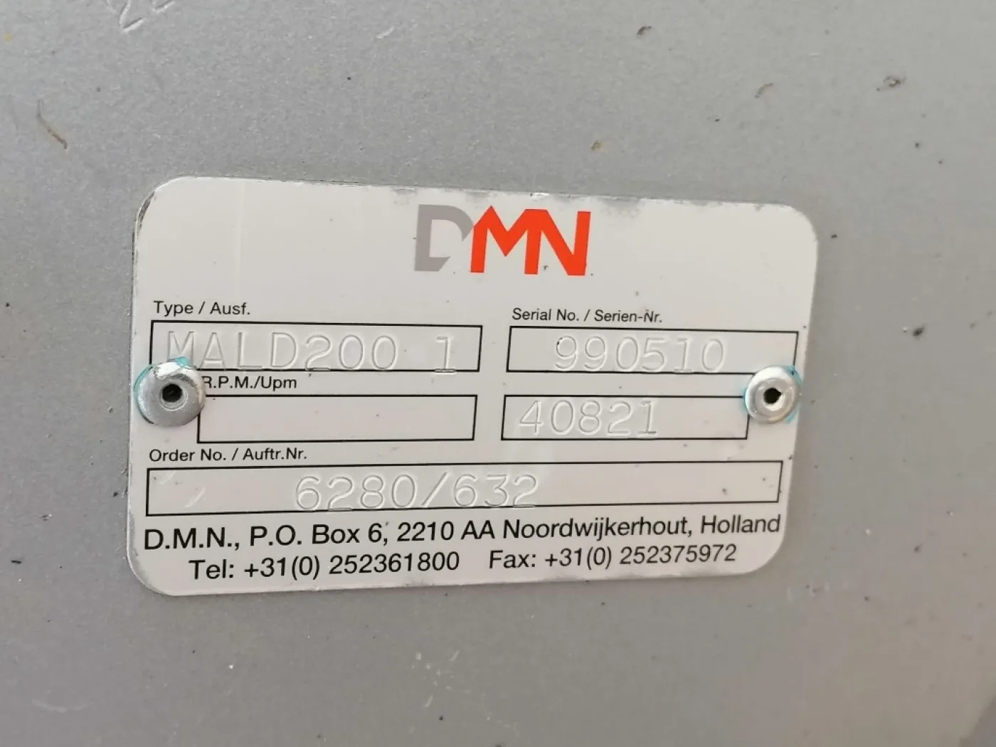 DMN Machinefabriek MALD 200 1 - Rotating valve - 8