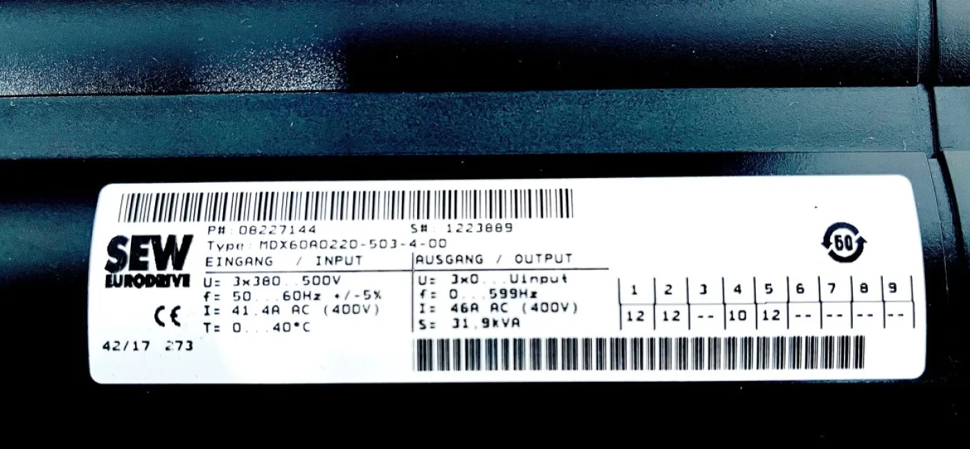 SEW Eurodrive MDX61B0220-503-4-0T Movidrive B Umrichter - 5
