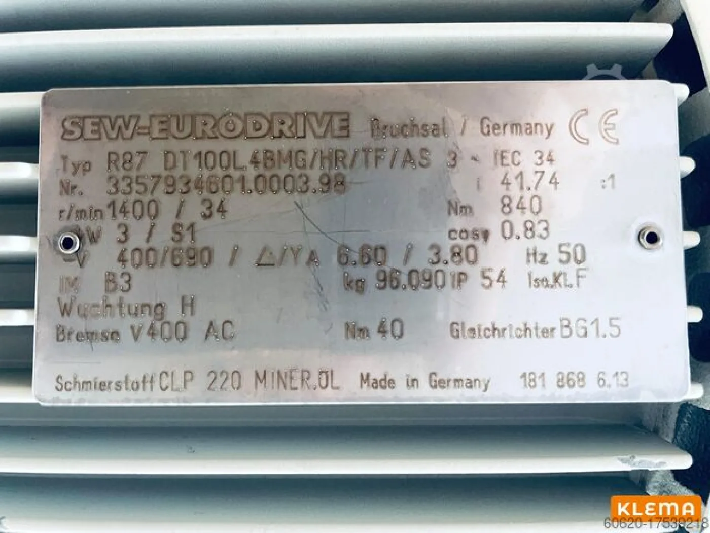 SEW-EURODRIVE Elektromotor R87DT100L4BMG/HR/TF/AS - 4