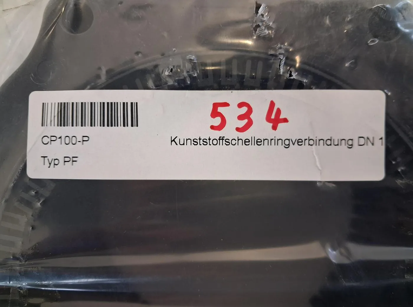 QVF Schellenringsystem Typ PF für Glas-Glas-Verbindungen DN150 - 3