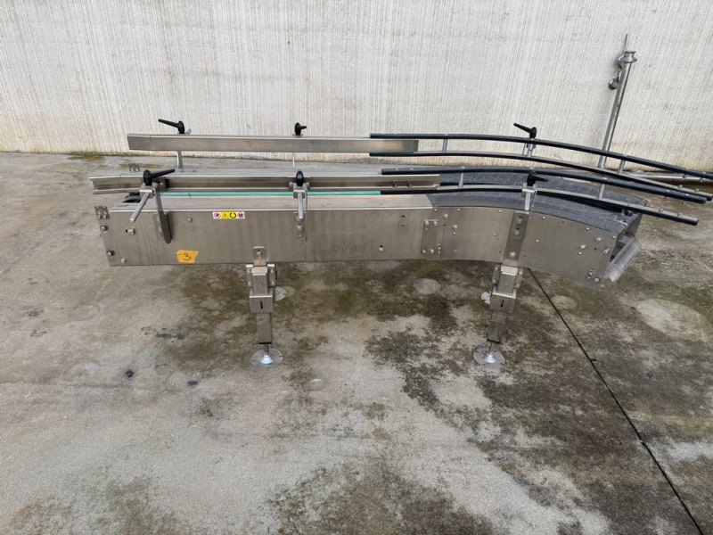 CHAIN RETURN ROLLER CONVEYOR WITH CURVE IN STAINLESS STEEL, SECOND HAND EQUIPMENT