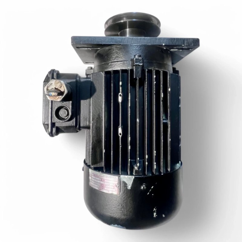 HOLZMA Vorritz-Motor Elektromotor 2,2 kW 230/400 V – Typ 90L – mit Flansch und Riemenscheibe – Original für HPP HPL Plattensägen Art.-Nr. 4075010475