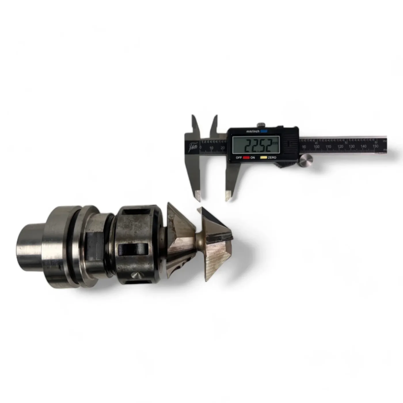 HSK 63 F Spannzangenfutter mit Spannzange und HW Profilfräser Ø 56 mm 2 HW Fasefräsern , Z=3 - 5