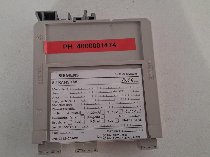 Siemens SITRANS TW 7NG3242-0AA00 Temperature Transmitter