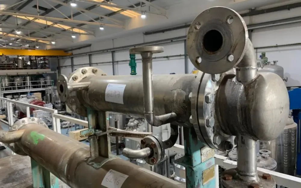 USED TUBULAR EXCHANGER TALLERES MORES 2.1 M2 STAINLESS STEEL 316L