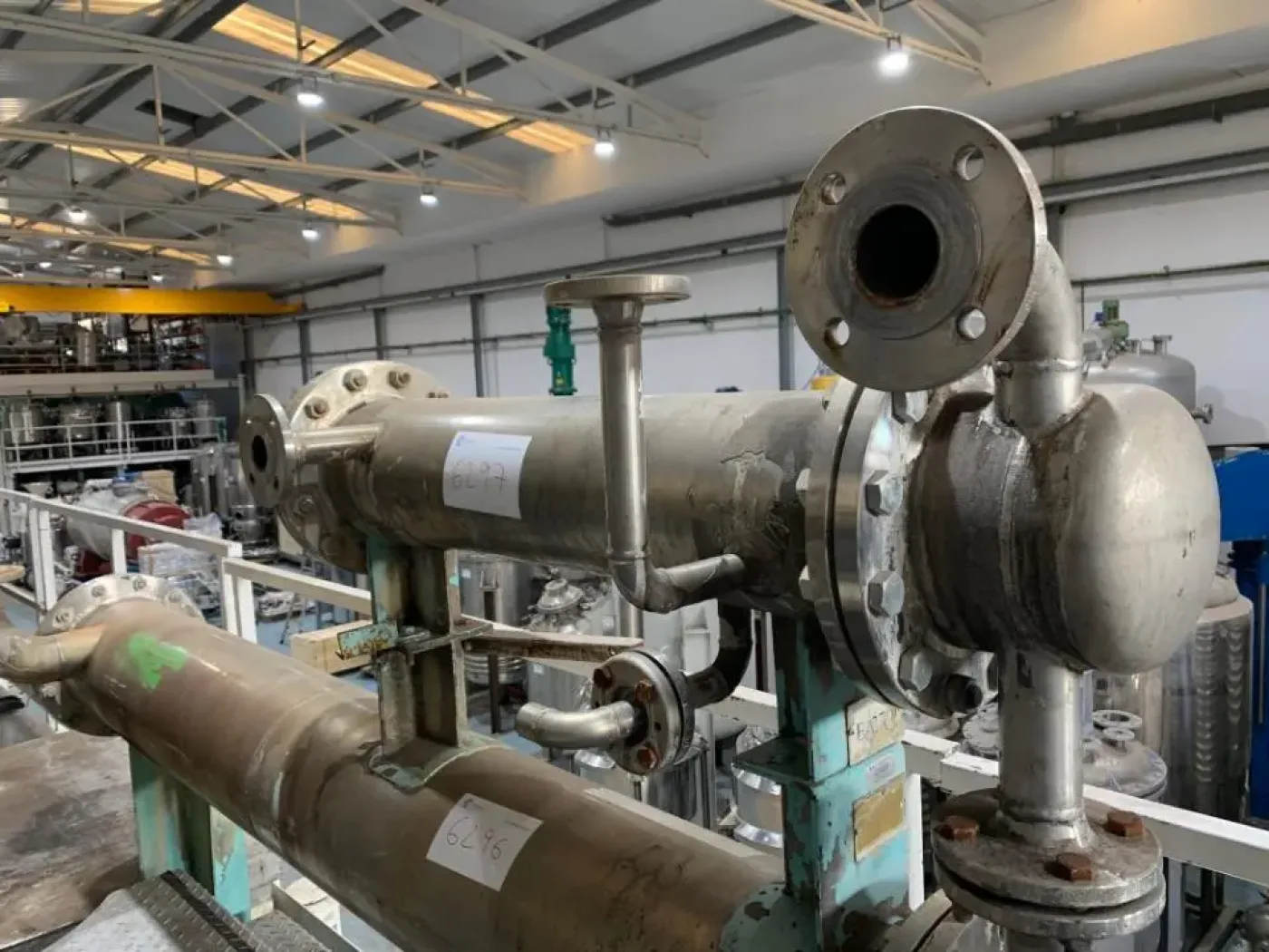 USED TUBULAR EXCHANGER TALLERES MORES 2.1 M2 STAINLESS STEEL 316L - 1