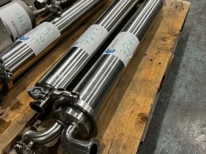 USED MILLIPORE SERIES 3000 T-LINE SINGLE-ROUND HOUSINGS STAINLESS STEEL FILTER 6.3 LITERS