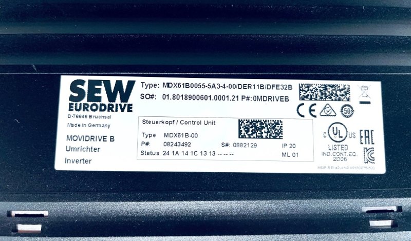SEW Eurodrive MDX61B0055-5A3-4-00 Movidrive Umrichter
