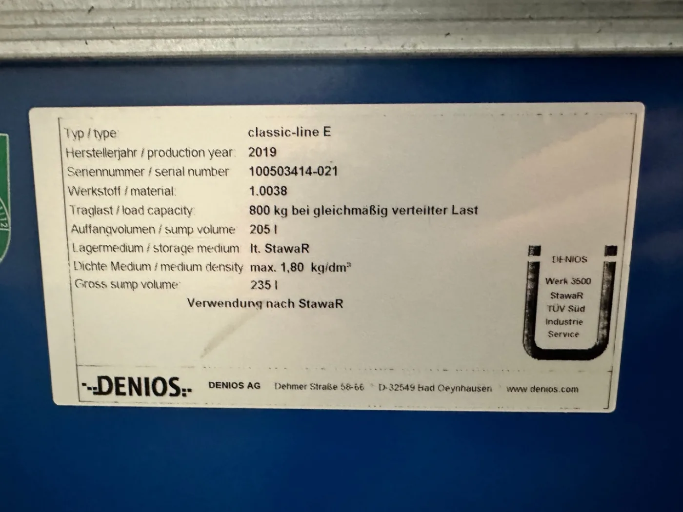 Denios Auffangwanne classic-line aus Stahl für 2 Fässer - 4