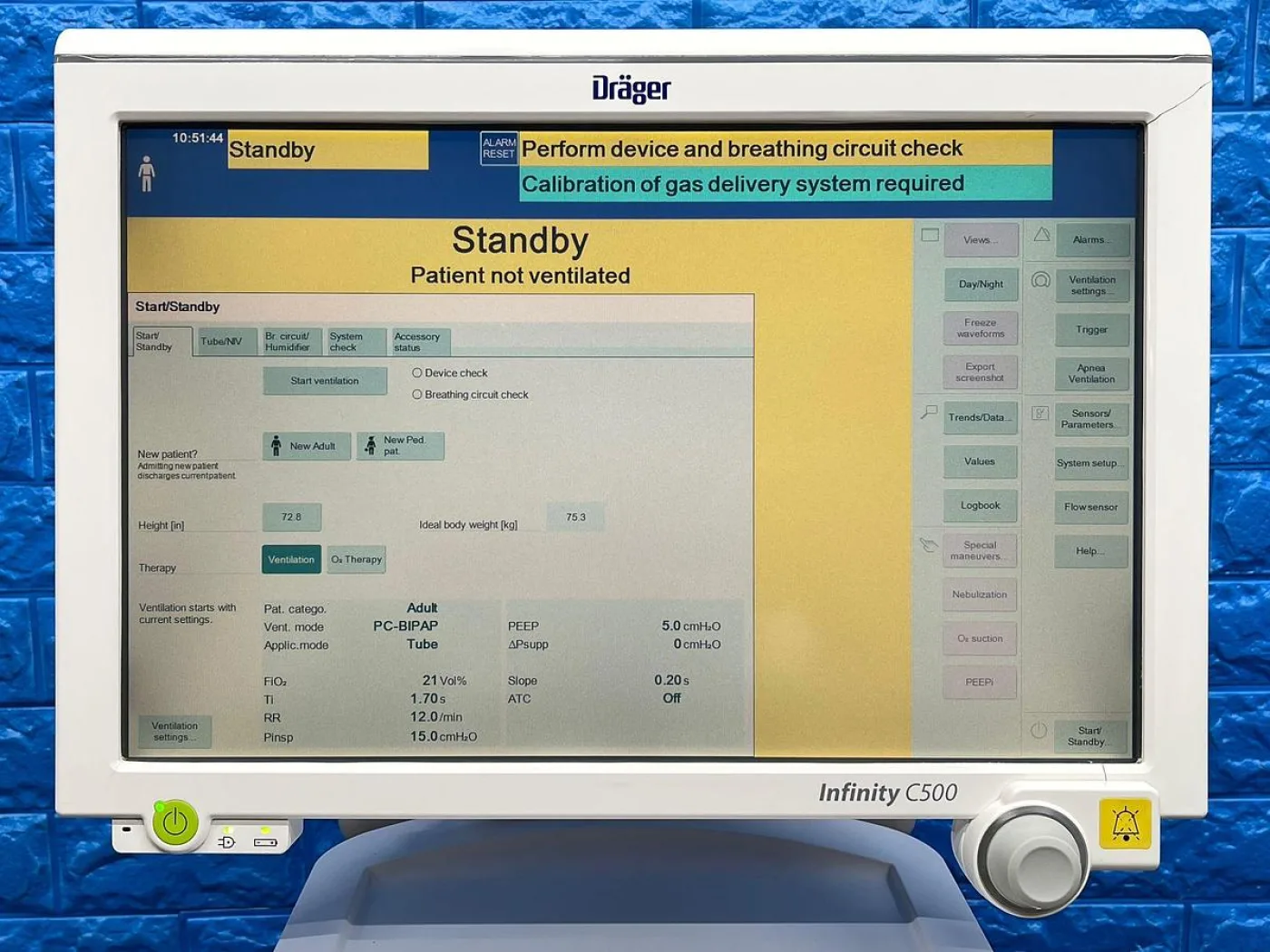 Dräger Evita V500 Ventilator SW: S02.51.01 Hours: 33367 YOM: 2013 - 6