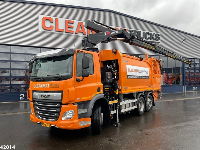 DAF FAN CF 340 Hiab 23 ton/meter laadkraan Welvaarts weighing system