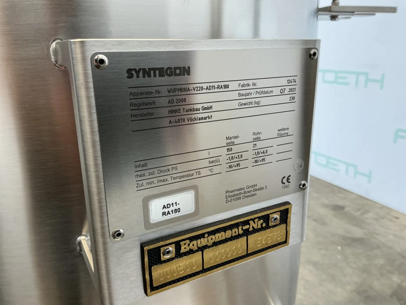 Pharmatec GmbH 120 Ltr mobile pharma reactor - NEW - Bioreactor - 7