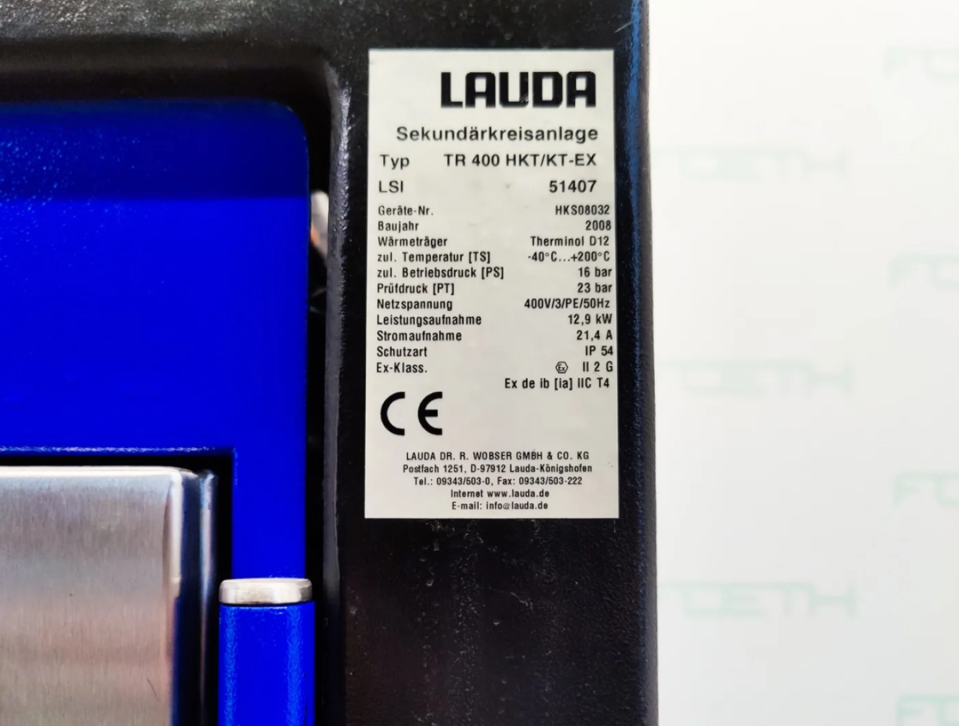 Lauda TR400 HKT/KT-EX "secondary circuit system" - Temperature control unit - 3