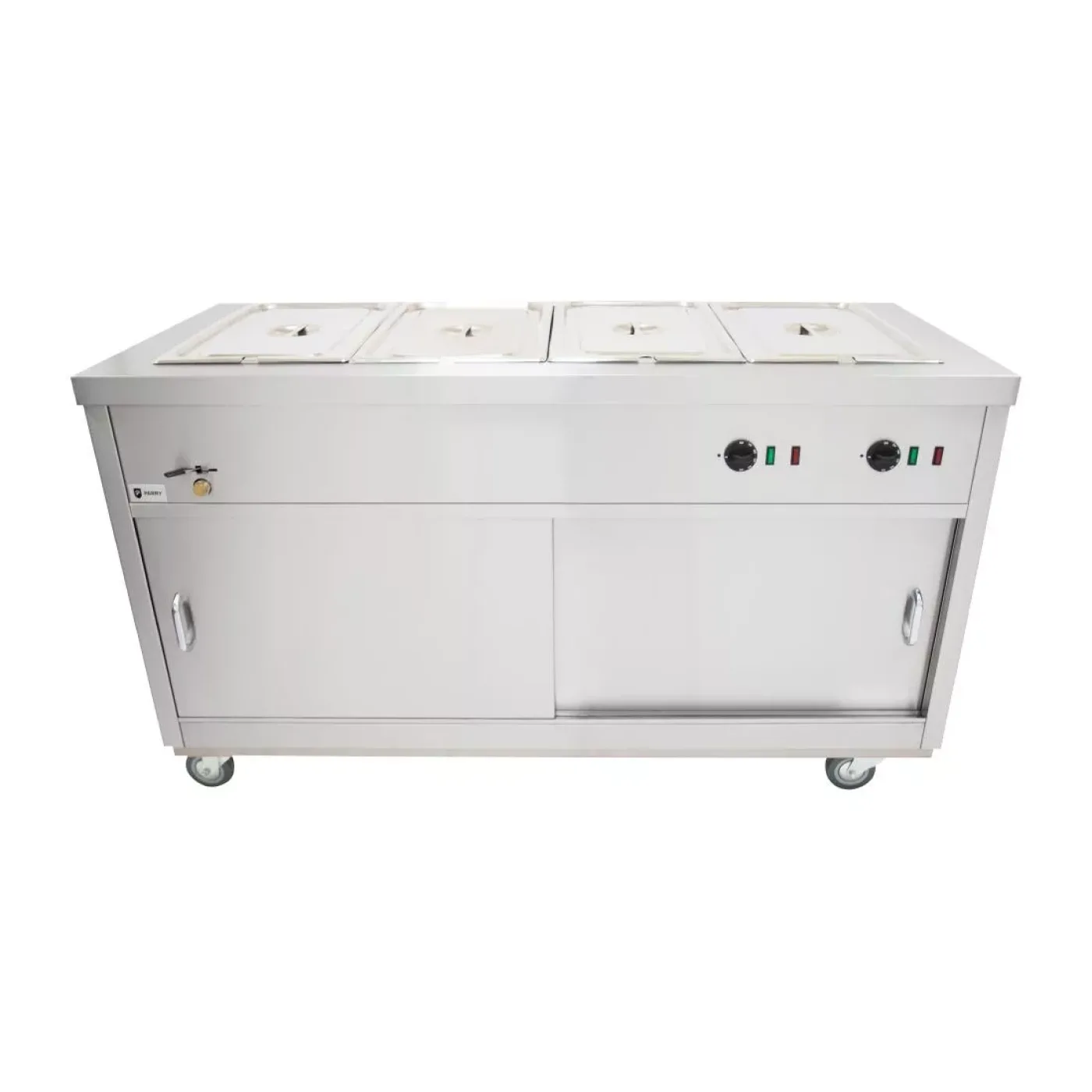 Parry Mobile Hot Cupboard with Bain Marie Top HOT15BM - islandcatering - 4