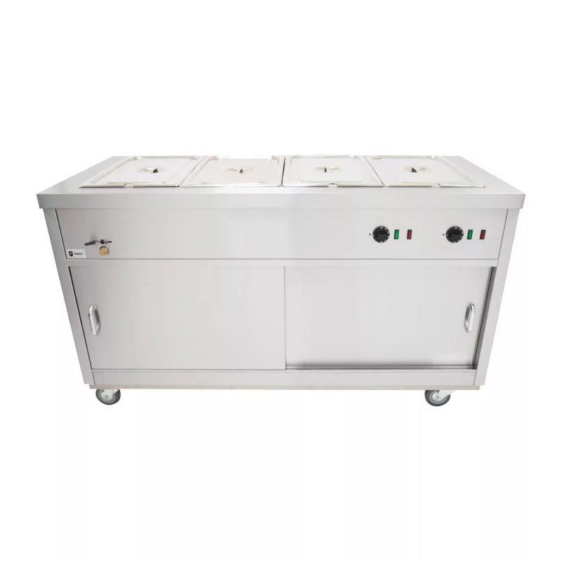 Parry Mobile Hot Cupboard with Bain Marie Top HOT15BM - islandcatering