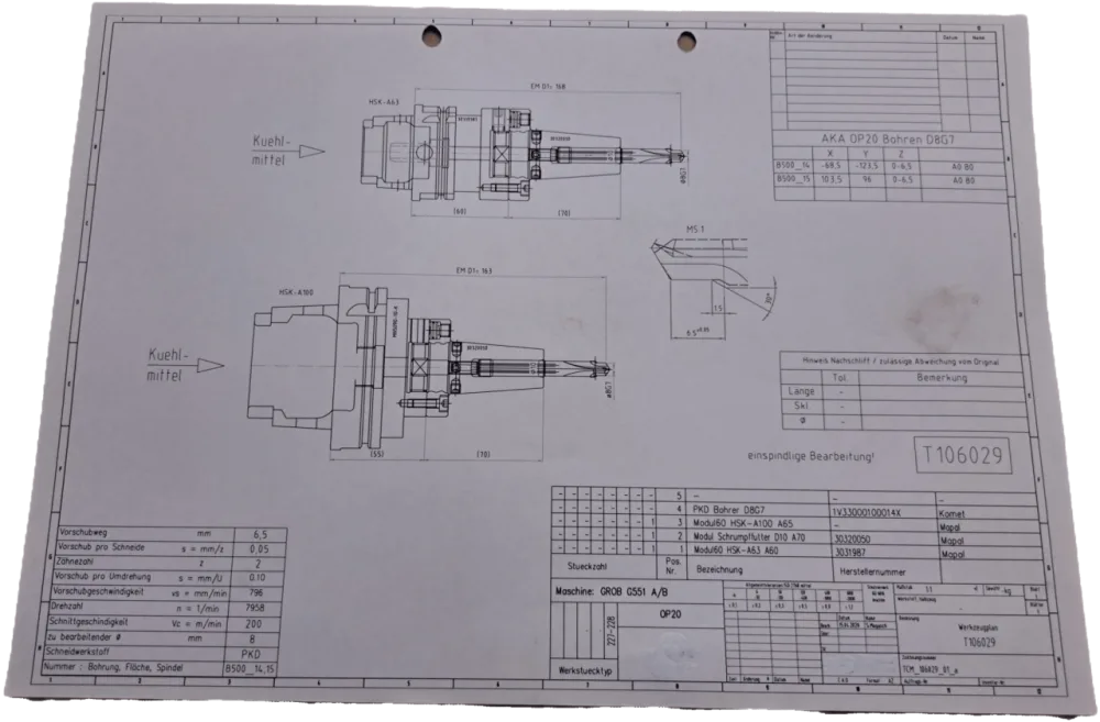 Komet / Mapal PKD Bohrer D8G7