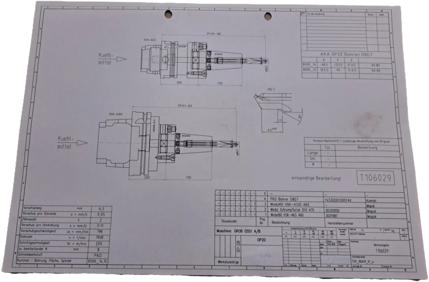 Komet / Mapal PKD Bohrer D8G7 - 1